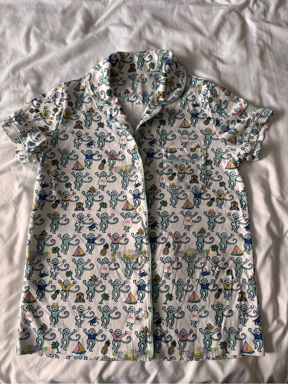 Roller Rabbit Charleston Monkey Short Sleeve Polo Shirt